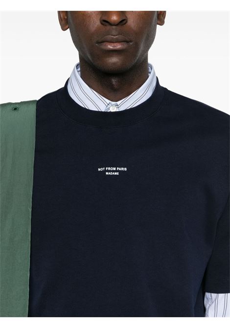 T-shirt le t-shirt slogan in blu Drole de monsieur - uomo DROLE DE MONSIEUR | PERMTS202CO002NY